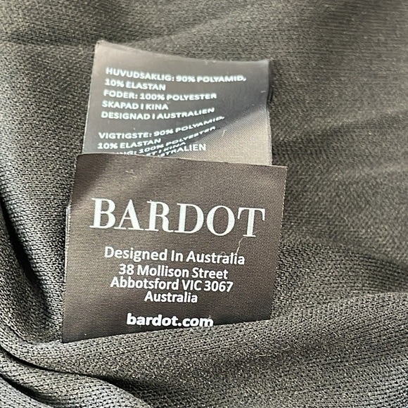 New Bardot Chameleon Lace Midi Dress In Black Strappy Open Back Sz S - Picture 16 of 16